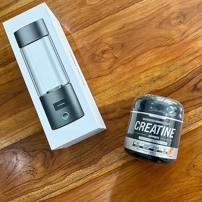 Python Creatine Monohydrate Gummies 5800mg per Serving - Taurine, Alpha GPC, CoQ 10, Magnesium Electrolytes & Vitamins - Faster Muscle Growth, Recovery - Gluten-Free, Vegan (Natural Orange, 120 Count)