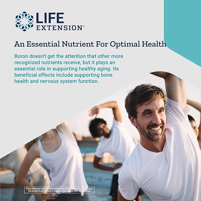 Life Extension Boron 3 Mg 100 Vegetarian Capsules (Pack of 2)