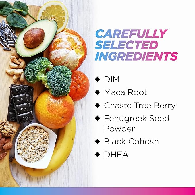Livingood Daily Women’s Hormone Support Supplement, Estrogen Balance with Fenugreek, Black Cohosh, Chasteberry, DIM, Natural PMS & Menopause Support, Non GMO, Gluten Free, Vegetarian Capsules, 120 Ct
