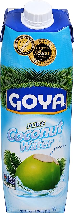 Goya Foods Pure Coconut Water, 33.8 Fl Oz (Pack of 12)
