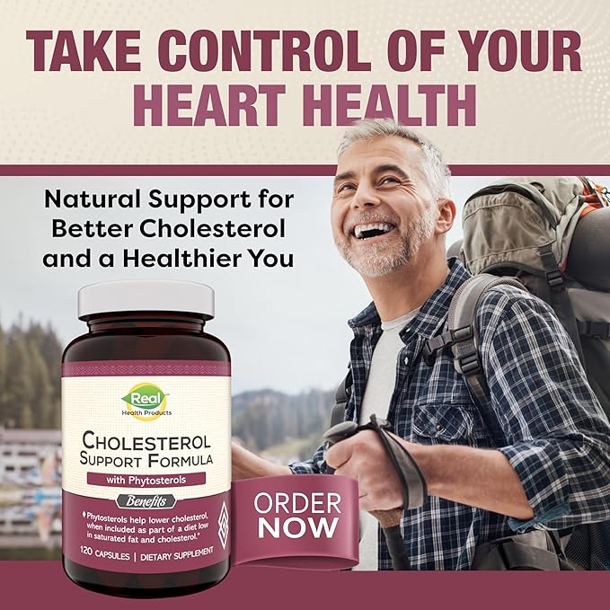 Cholesterol Supplement - Natural Cholesterol Complex & Heart Health Formula with Policosanol & Antioxidants - Improve Circulation & Energy - Quality, Natural Ingredients - 120 Capsules