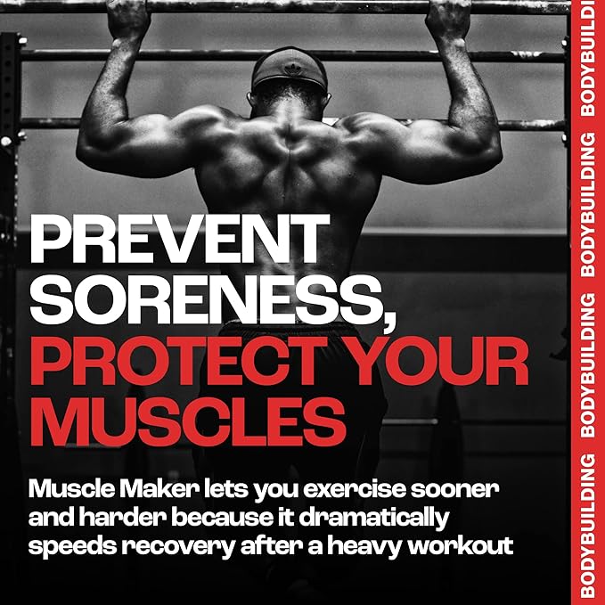 Muscle Maker Post Workout Serum: Enhanced Men's Health with Antioxidant Boost. Immunity Powerhouse, Vitamin C & Zinc. Creatine for Fitness, Energy & Focus. Raspberry 5.1 Fl Oz