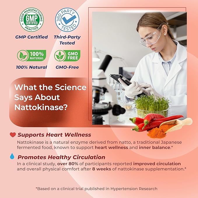 Nattokinase with CoQ10 + Red Yeast Rice Quercetin + Bromelain -Immune Booster - USA Made & Tested (150-day Supply (Pack of 1))