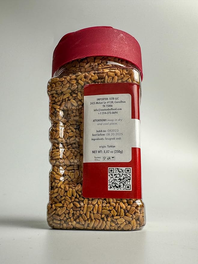 Eastanbul Fenugreek Seeds, 8.8oz, Methi Seeds AKA Fenogreco en Semillas,%100 Natural Fenugreek Seed for Hair Growth, Fungeek Spice For Tea, Seasoning & Sprouting, Vegan, Non GMO
