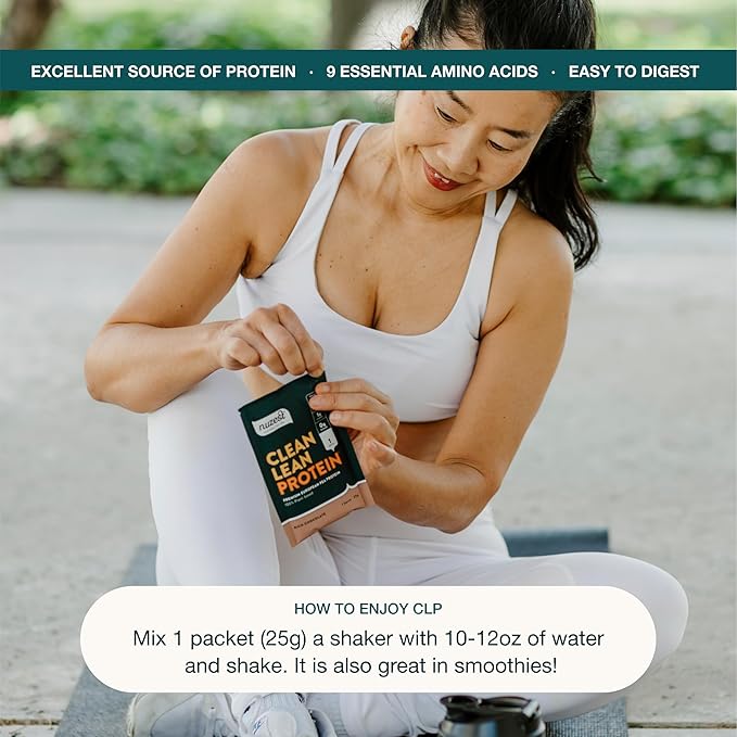 Nuzest - Pea Protein Powder - Clean Lean Protein, Premium Vegan Plant Based Protein Powder, Dairy Free, Gluten Free, GMO Free, Naturally Sweetened Protein Shake, Smooth Vanilla, 1 Serving, 0.9 oz
