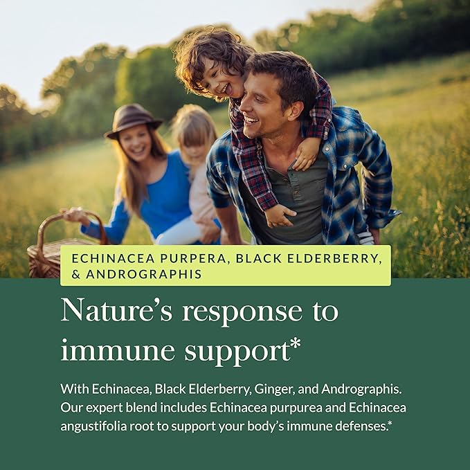 Gaia Herbs Quick Defense - Fast-Acting Immune Support Supplement for Use at Onset of Symptoms - with Echinacea, Black Elderberry, Ginger & Andrographis - 40 Vegan Liquid Phyto-Capsules (4-Day Supply)