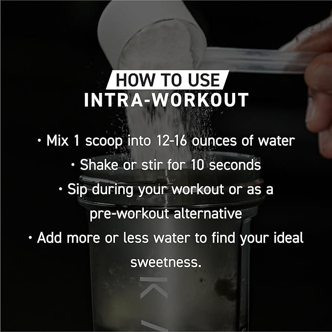 Kaged Intra-Workout Powder In-Kaged BCAAs, L-Citrulline & Beta-Alanine for Endurance 124mg Organic PurCaf Caffeine Coconut Water Powder 20 Servings Blue Raspberry