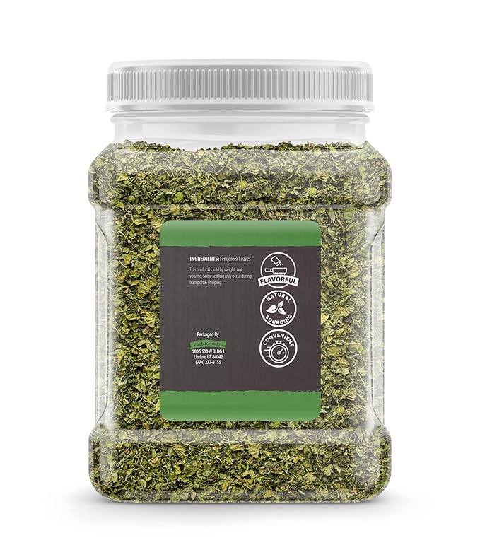 Birch & Meadow 3 oz of Fenugreek Leaves, Pickling & Curry, Strong Flavor