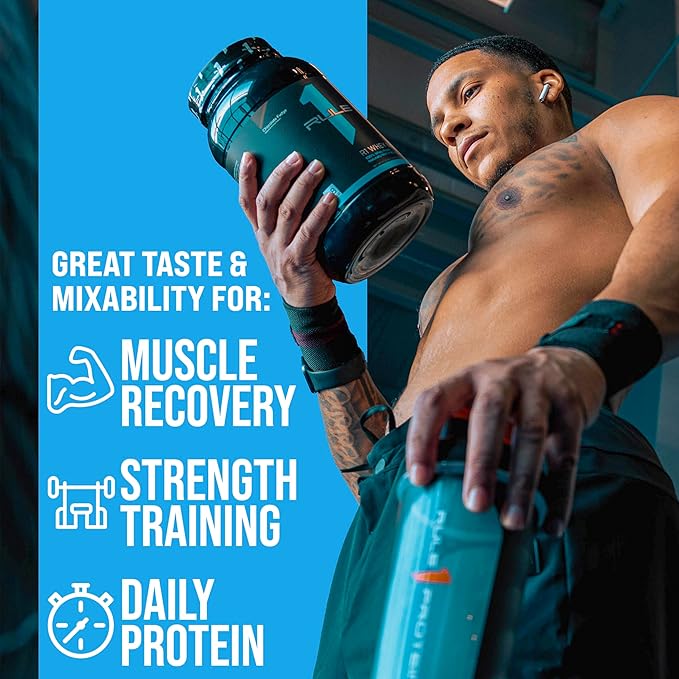Rule One Proteins, R1 Whey Blend - 24g Fast-Acting Whey Protein Concentrates, Isolates, and Hydrolysates Per Serving, with Naturally Occurring EAAs and BCAAs (2 Pounds*, Toasted Cinnamon Cereal)