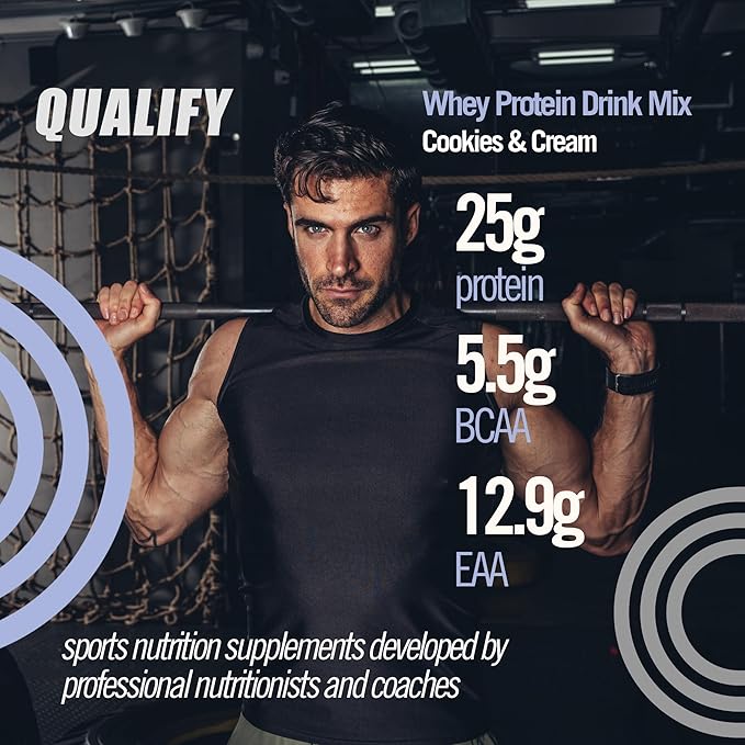 Cookies and Cream Whey Protein Powder. Post Workout Recovery Drink, Gluten & Sugar Free Highly Kosher, 25g Protein. Essential Amino Acids - 5.5g BCAA, 2.7g Leucine, 1.4g Isoleucine, 1.4g Valine 1.65lb