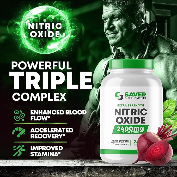 Nitric Oxide Supplement 2400mg with L-Arginine, L-Citrulline and Beet Root Extract, 240 Capsules