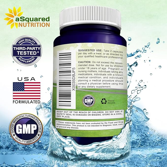 aSquared Nutrition Fadogia Agrestis 1000mg & Tongkat Ali 400mg - 120 Capsules - Fadogia Agrestis Extract Supplement and Powder Complex Pills