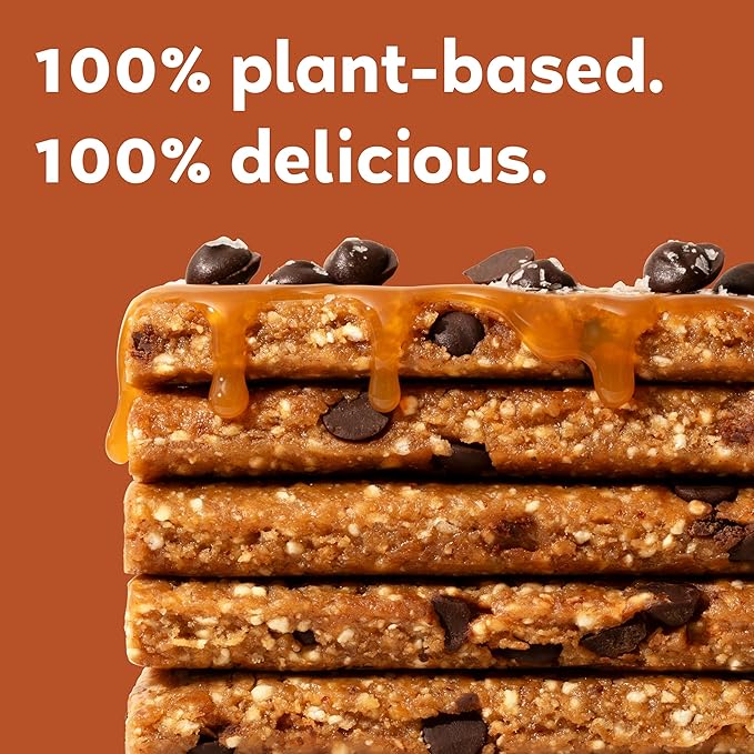 GoMacro MacroBar Organic Vegan Protein Bars - Salted Caramel + Chocolate Chips (2.3 Ounce Bars, 12 Count)