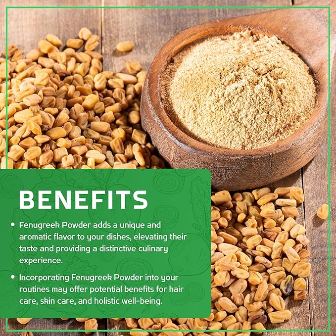 Jiva Organics Organic Fenugreek Powder 7oz Bag - Gluten Free, Non-GMO, Methi Powder, Pure, Raw & Natural - Great As A Spice Or Even For Hair Growth - Product of India