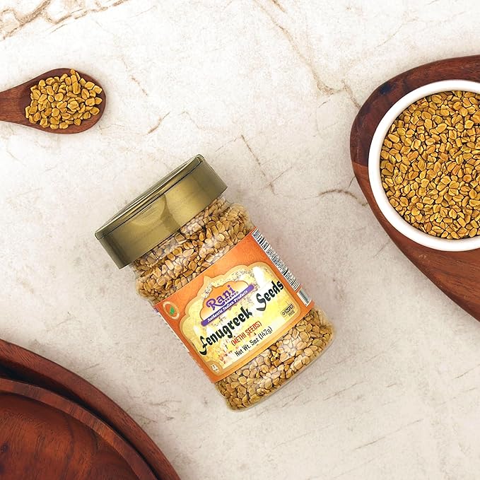 Rani Fenugreek (Methi) Seeds Whole 5oz (141g) PET Jar, Trigonella foenum graecum ~ All Natural | Vegan | Gluten Friendly | Non-GMO | Indian Origin, used in cooking & Ayurvedic spice