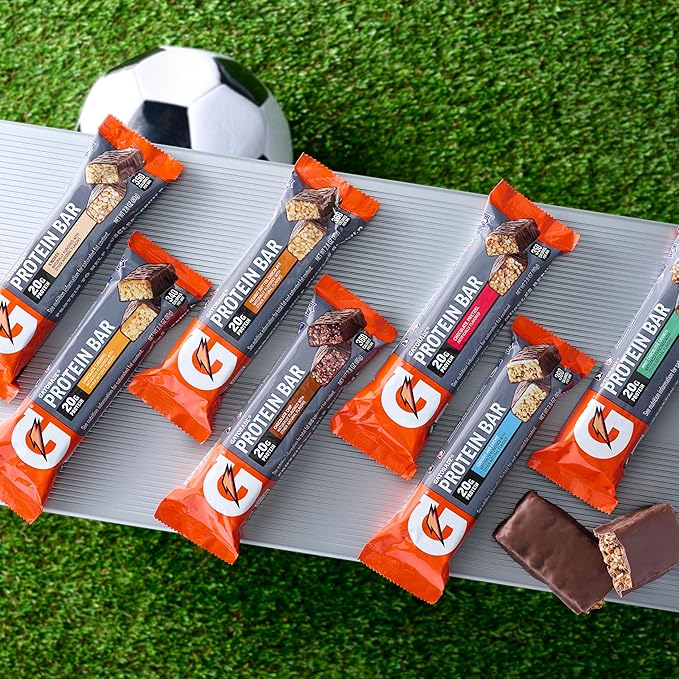 Gatorade Whey Protein Bars, Mint Chocolate Crunch, 2.8 oz bars (Pack of 12, 20g of protein per bar)