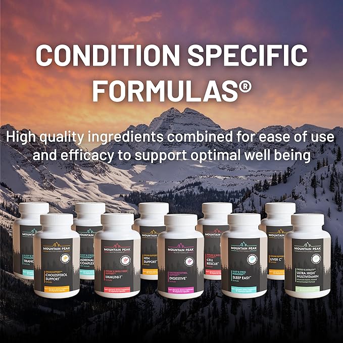 Mountain Peak Nutritionals Adrenal B Complex - Supports Endocrine & Nervous System Functions - Complete w/Vitamin B, Vitamin C & Adaptogens - Hypoallergenic Dietary Supplement(90 Vegetarian Capsules)