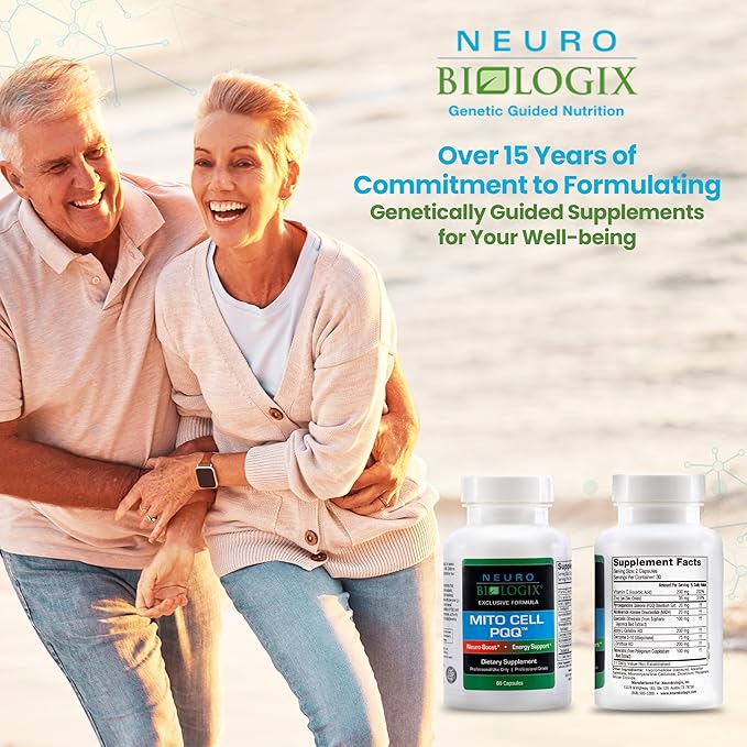 Mito Cell PQQ Supplement for Optimal Mitochondrial Support - Pyrroloquinoline Quinone Supplement to Promote Enhanced Energy & Performance & Cognitive Function - with CoQ10, NADH, Vitamin C & More