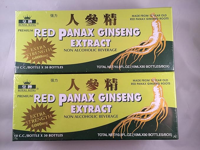 Royal King - Red Panax Ginseng Extract 6000mg (30 Vials X 10ml) - 2 Boxes