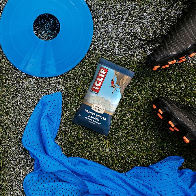 CLIF BAR - Peanut Butter Banana with Dark Chocolate Flavor - Made with Organic Oats - Energy Bars - Non-GMO - Plant Based Protein Bars (10 Pack)