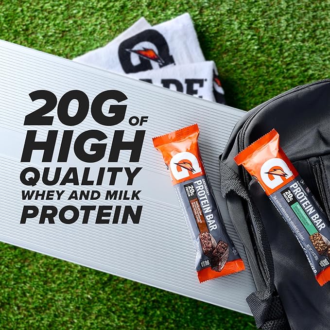 Gatorade Whey Protein Bars, Chocolate Caramel,12 Count (Pack of 1)