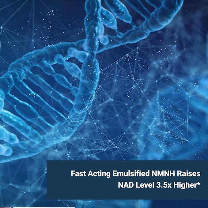 NMNH (Dihydronicotinamide Mononucleotide) 300mg Per Serving - May Better Enhance NAD+ Levels & Support - Nano Emulsified in MCT Oil for Better Absorption - 60 Softgels