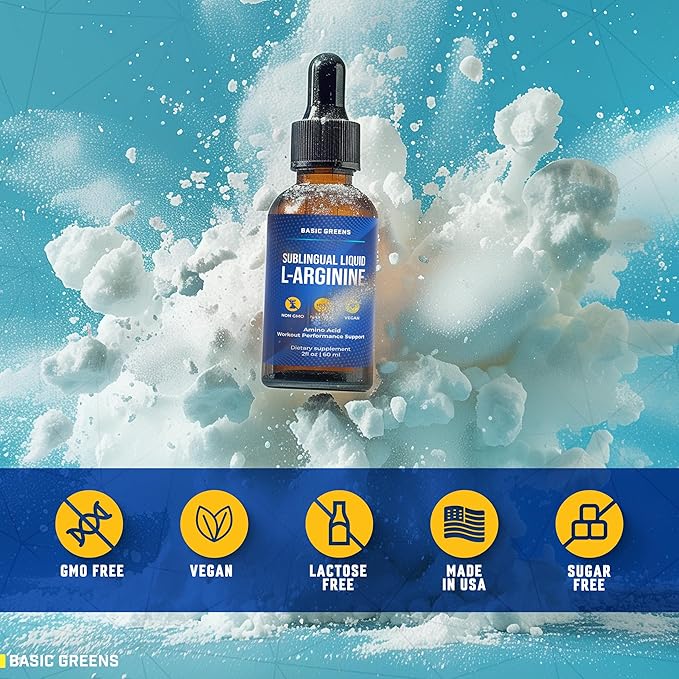 L Arginine Liquid - L-Arginine Supplement for Men and Women with Nitric Oxide Precursor, L Arginine Supplement