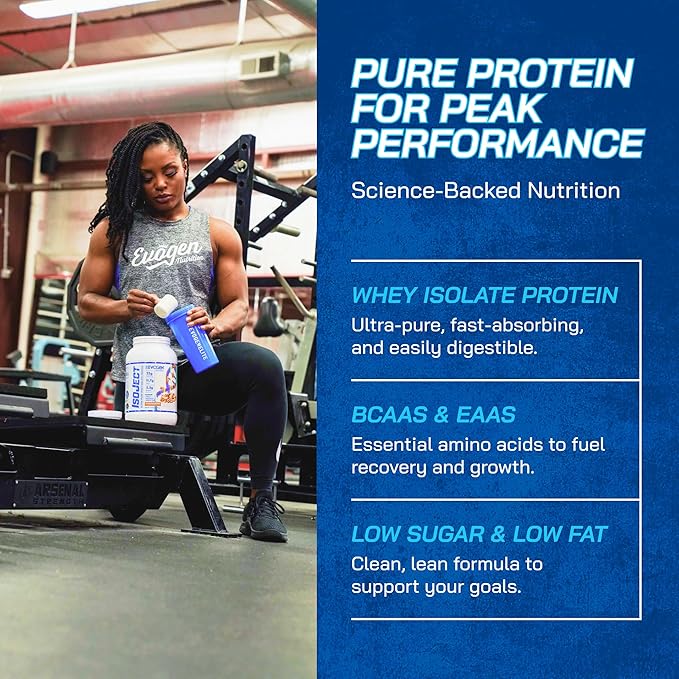 Evogen Isoject - Whey Protein Isolate | Ultra-Pure Whey Protein Powder with Ignitor Enzymes, BCAAs, and EAAs | Enhanced Absorption & Recovery | Cinnamon Crunch | 26 Servings