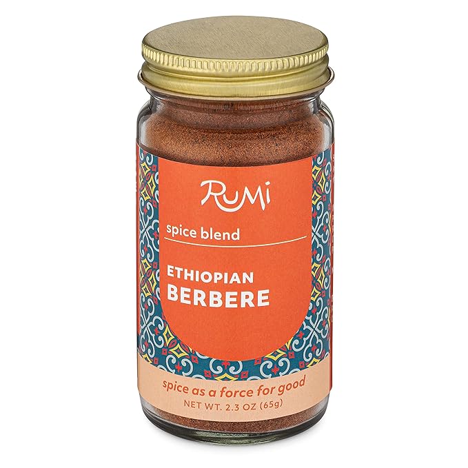 Rumi Spice - Ethiopian Berbere Spice Blend (2.3 oz) | Spicy, Peppery, and Mildly Sweet with Urfa Chile, Ginger, Cumin, Coriander, Fenugreek | Ethically Sourced | Salt Free | Non GMO | Gluten Free