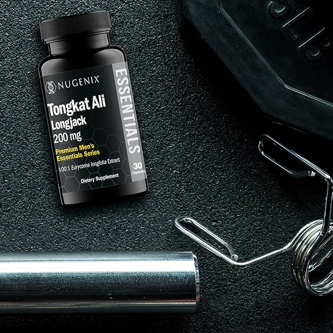 Nugenix Essentials Tongkat Ali for Men, Support for Men's Health, Longjack Eurycoma Longifolia Extract, 30ct