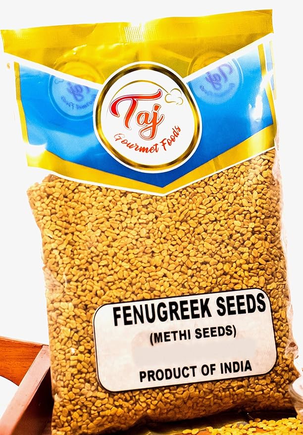 TAJ Premium Indian Methi Seeds, Fenugreek Seeds, Trigonella foenum graecum, (14 Ounce)