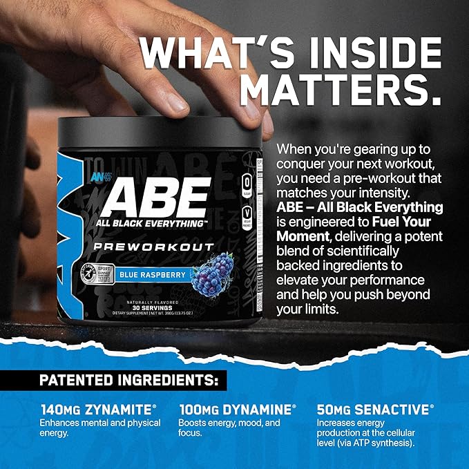 All Black Everything Pre Workout Powder | 30 Servings | Cherry Cola | 350mg Caffeine | Nootropic Pre-Workout Blend | Beta Alanine + Citrulline | Energy Supplement for Men and Women