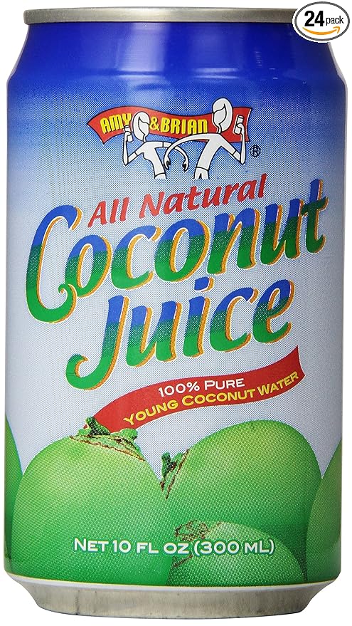 Amy & Brian Coconut Water Original, 10 Fl Oz (Pack of 24)