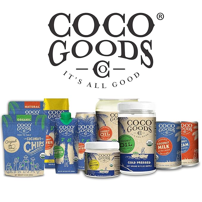 CocoGoodsCo Vietnam Single-Origin 100% Natural Coconut Water, Non-GMO, Never from Concentrate (16.9 fl. oz, 12 pack)