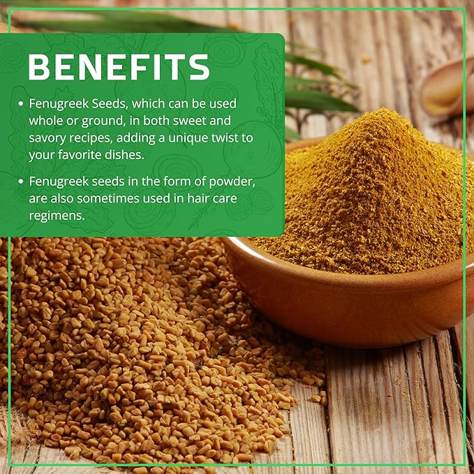 Jiva Organic Fenugreek Seeds 2.5 LB Bulk - Non-GMO, Gluten Free, Non Irradiated Whole Methi Seeds (Fenogreco En Semillas)