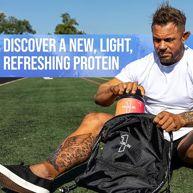 Rule One Proteins Clear Isolate - 20g All-whey Isolate Protein, Over 9g EAAs, 300mg of Electrolyte Minerals, 90 Calories, Light, Crisp, and Refreshing Taste (27 Servings, Blue Raspberry)