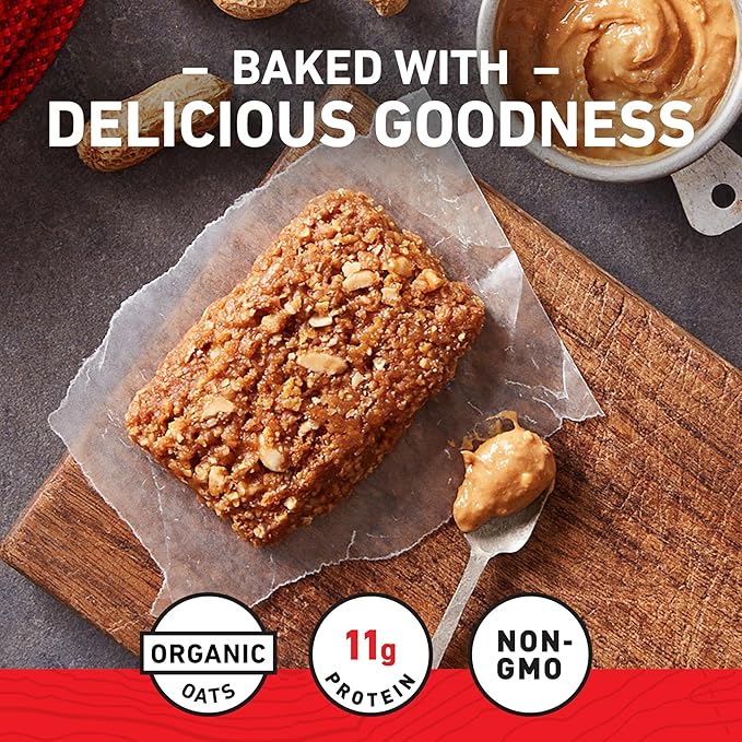 CLIF BAR - Crunchy Peanut Butter - Made with Organic Oats - Energy Bars - Non-GMO - Plant Based Protein Bars (15 Pack)