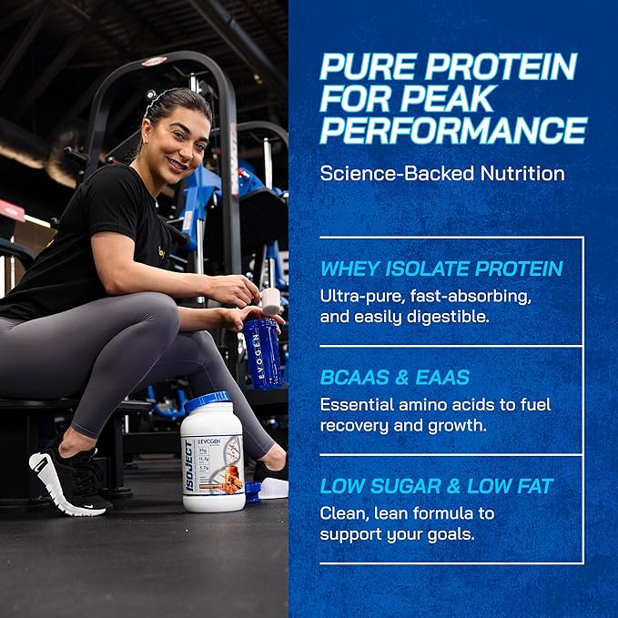 Evogen Isoject - Whey Protein Isolate | Ultra-Pure Whey Protein Powder with Ignitor Enzymes, BCAAs, and EAAs | Enhanced Absorption & Recovery | Salted Peanut Butter Candy | 25 Servings