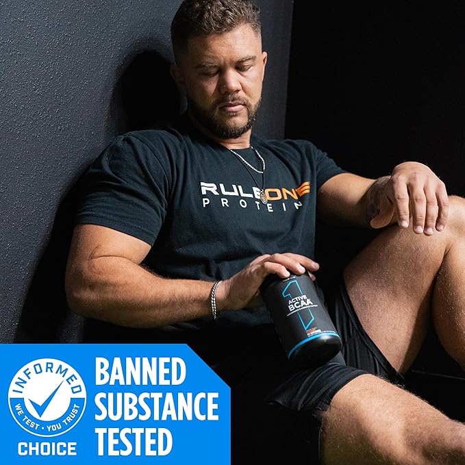 Rule 1 Active BCAA - Performance, Hydration, and Recovery Support with 5g BCAAs + Electrolytes, L-Glutamine, and Citrulline (30 Servings, Fruit Punch)