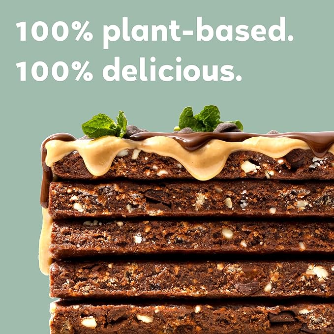 GoMacro MacroBar Organic Vegan Protein Bars - Mint Chocolate Chip, 2.3 Ounce Bars, (Pack of 12)