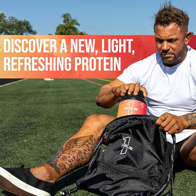 Rule One Proteins Clear Isolate - 20g All-whey Isolate Protein, Over 9g EAAs, 300mg of Electrolyte Minerals, 90 Calories, Light, Crisp, and Refreshing Taste (27 Servings, Strawberry Lemonade)