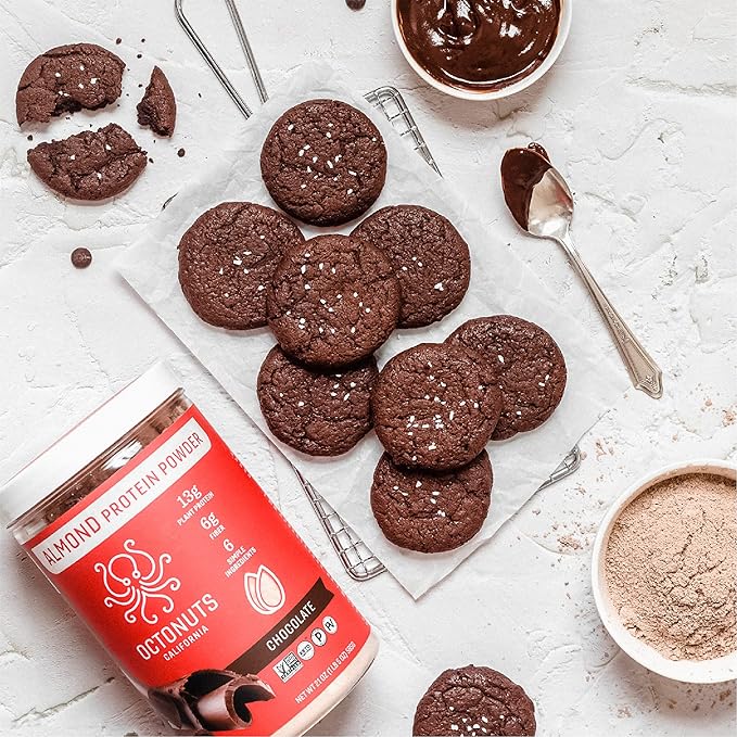Chocolate Almond Protein Powder, 21 Ounce, Made with California Almonds, 13g Plant Based Protein, Keto, Paleo Friendly, Vegan, Gluten Free, 17 Servings