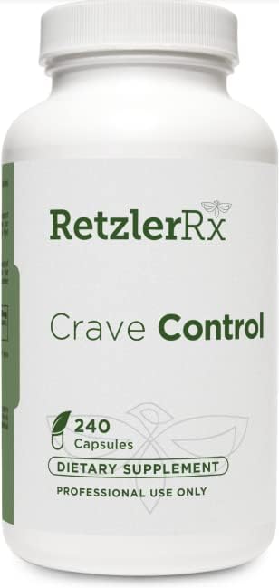 Crave Control by RetzlerRx | Support to Help Curb Appetite and Combat Cravings - Chromium, DL-Phenylalanine, L-Glutamine, Vitamin B6 + 5-HTP for Mood & Appetite Support (240 Capsules)