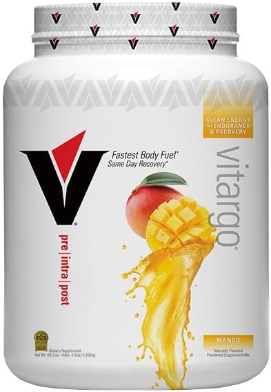 Vitargo Carbohydrate Powder | Feed Muscle Glycogen 2X Faster | 4.4 LB Mango Pre Workout & Post Workout Recovery Powder | Carb Supplement for Recovery, Endurance, Gain Muscle Mass