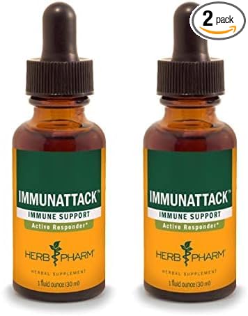 Herb Pharm Immunattack Liquid Herbal Formula for Immune System Support - 1 Ounce (FIMAT01) (Pack of 2)