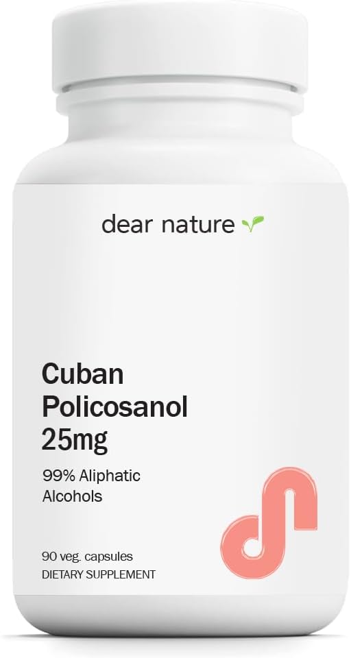 Cuban Policosanol 25mg, 90 Vegetable Capsules (Pack of 1)