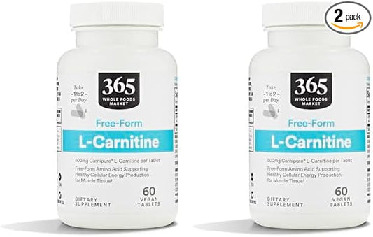 Whole Foods Market, L Carnitine 500mg, 60 ct (Pack of 2)