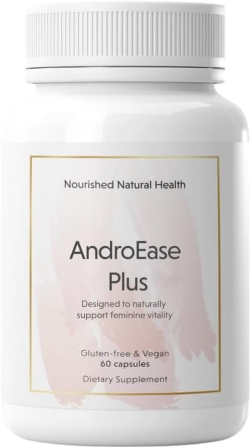 Nourished AndroEase Plus - Natural Balance Supplement for Women - Vegan Formula with Zinc & Saw Palmetto - 60 Capsules for Daily Wellness & Vitality - Made in USA