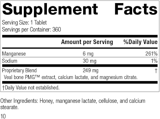 Standard Process Inc. Biost - Teeth and Bone Health Supplement with Whole Food Magnesium Citrate, Calcium Lactate, Manganese - 360 Tablets