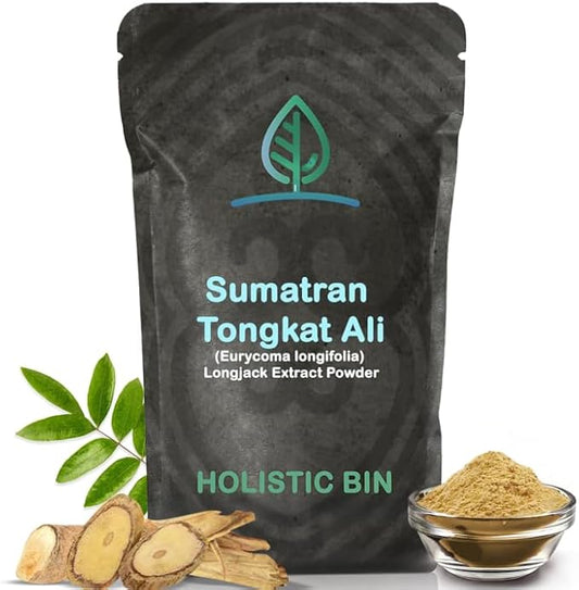 Holistic Bin Tongkat Ali Extract Powder – Premium Longjack Harvested from Sumatran Forests – Herbal – Father's Day Gift – No Fillers or Preservatives – 50 Grams